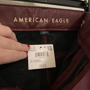 American Eagle Outfitters Women's Burgundy Jacket